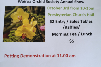WAIROA ORCHID SOCIETY ANNUAL SHOW