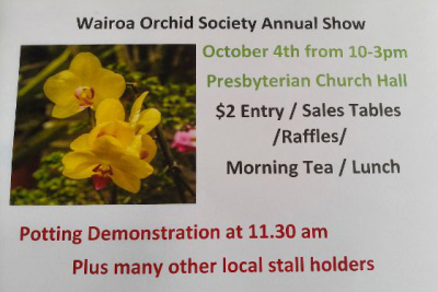 WAIROA ORCHID SOCIETY ANNUAL SHOW