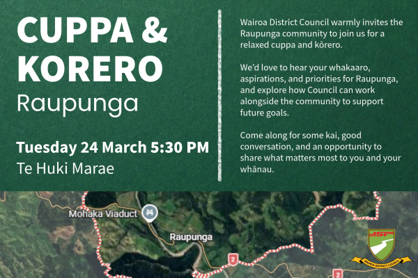 CUPPA & KORERO - RAUPUNGA